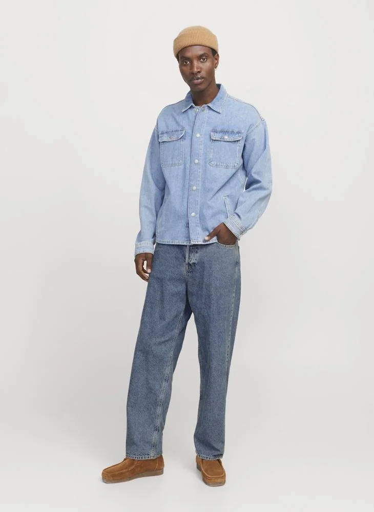 JACK & JONES  Light Wash Relaxed Fit Jeans for Men | Best Price UAE